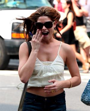 Ashley Greene out in New York City on July 7, 2010 