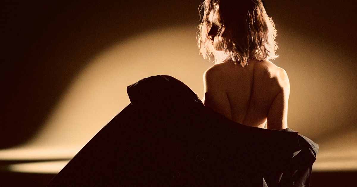 Lily James Topless for Burberry