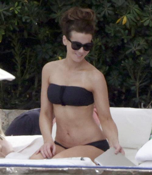 Kate Beckinsale in bikini as she fits in some sunbathing on family holiday in Mexico March 28-2013 