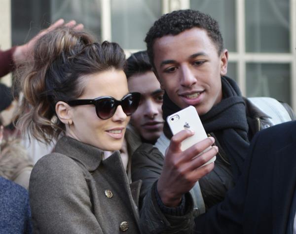 Kate Beckinsale out side her hotel in London, UK - February 20-2013 