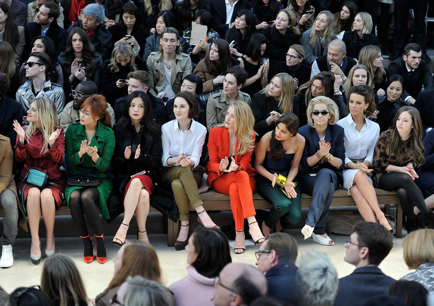 Kate Beckinsale Burberry Prorsum show at London Fashion Week 2/18/13 