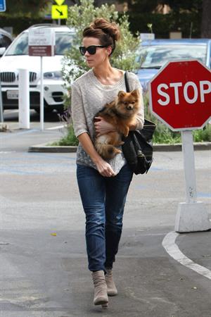 Kate Beckinsale out with her dog in Los Angeles 4/8/13 