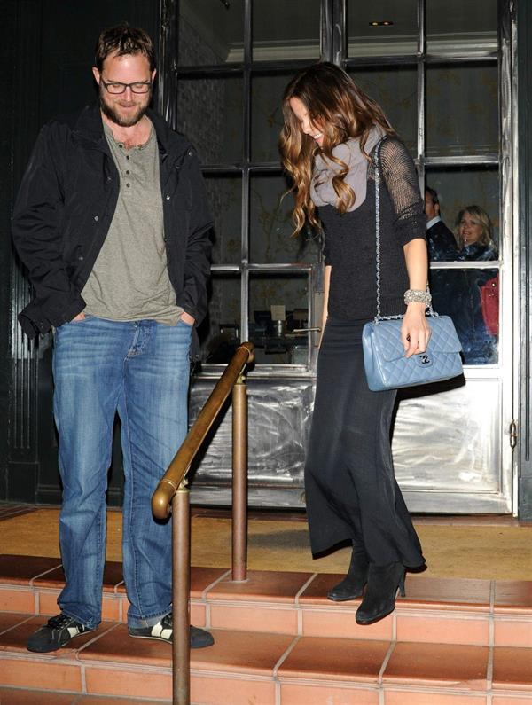 Kate Beckinsale and a friend grabbed a bite at Tavern in Brentwood on Thursday, January 24-2012 
