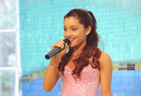 Ariana Grande Kleenex Shield Sneeze Swish event in New York on July 31, 2012