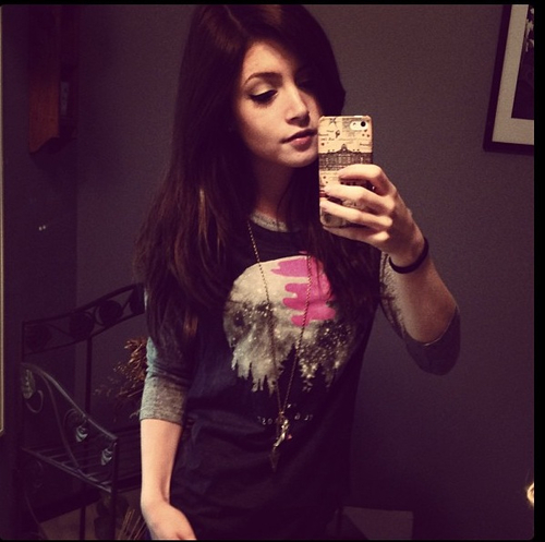 Chrissy Costanza taking a selfie