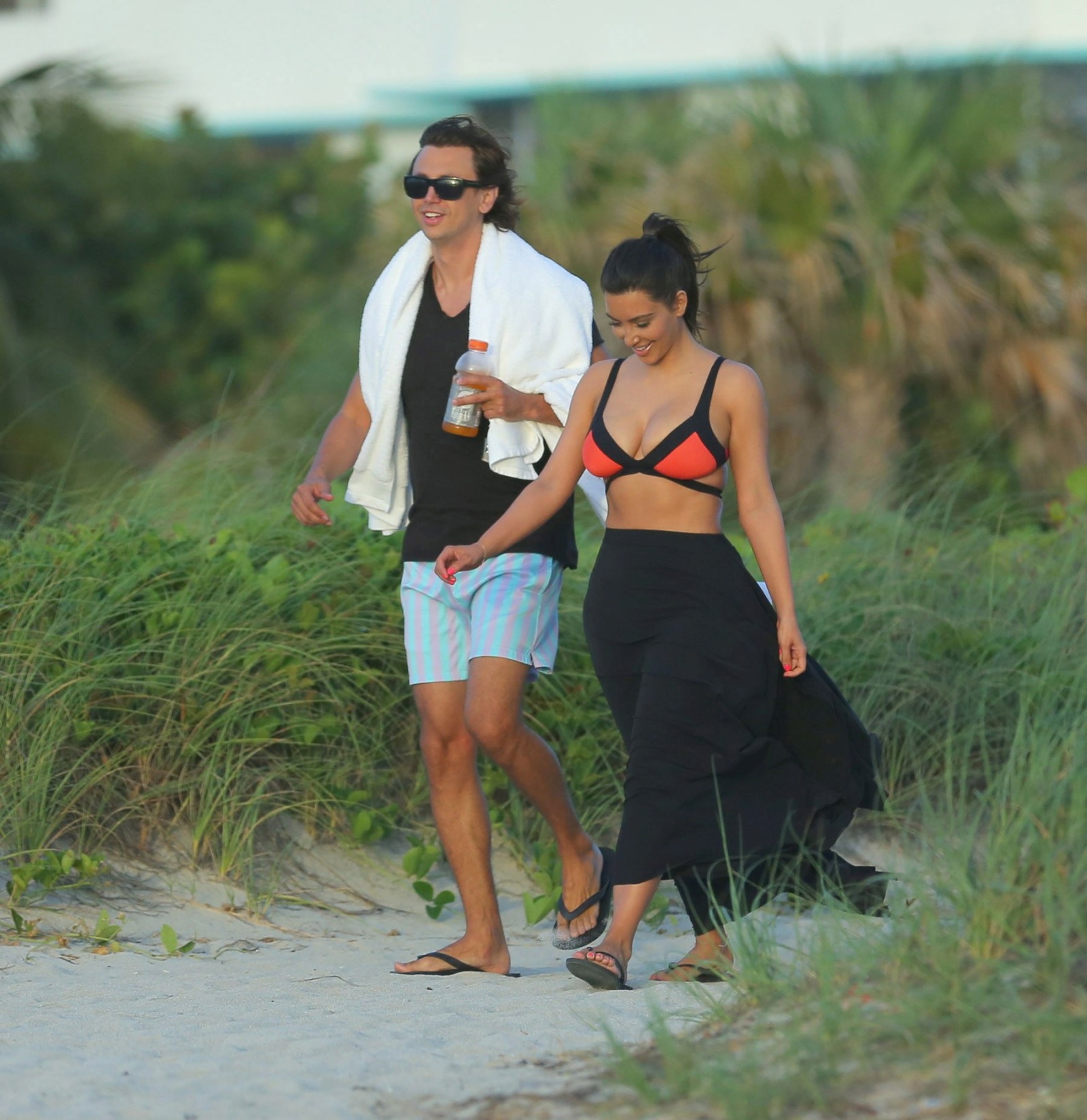 Kim Kardashian - Bikini Candids in Miami 