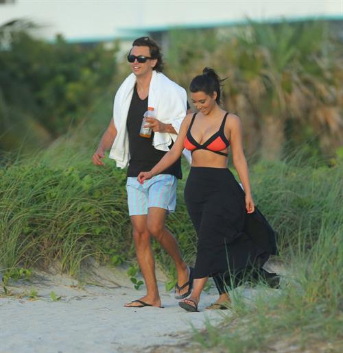 Kim Kardashian - Bikini Candids in Miami 