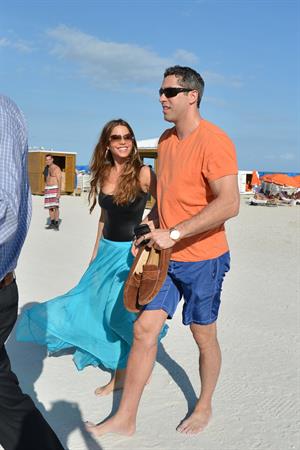 Sofia Vergara - beach candids in Miami 1/2/13  