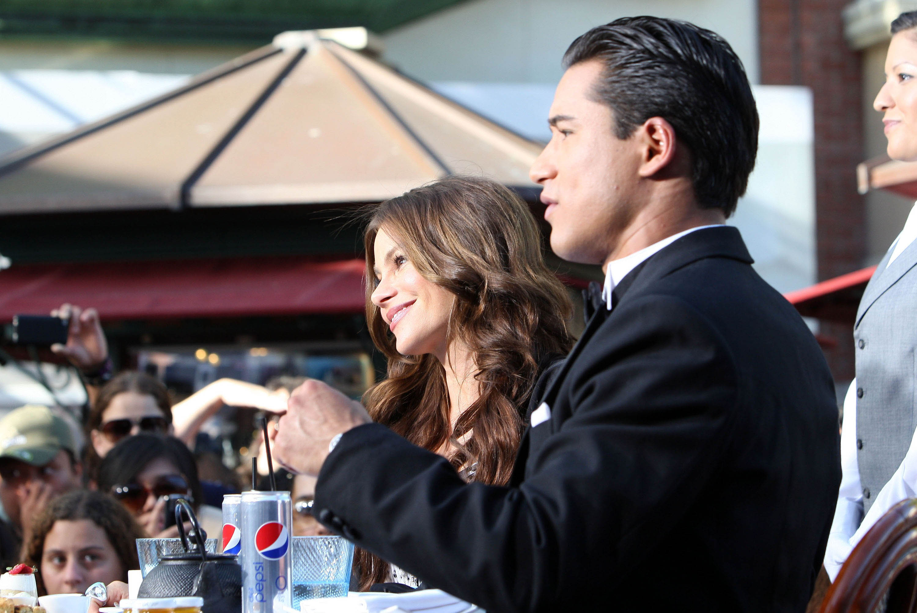 Sofia Vergara at The Grove with Mario Lopez on April 28, 2011 