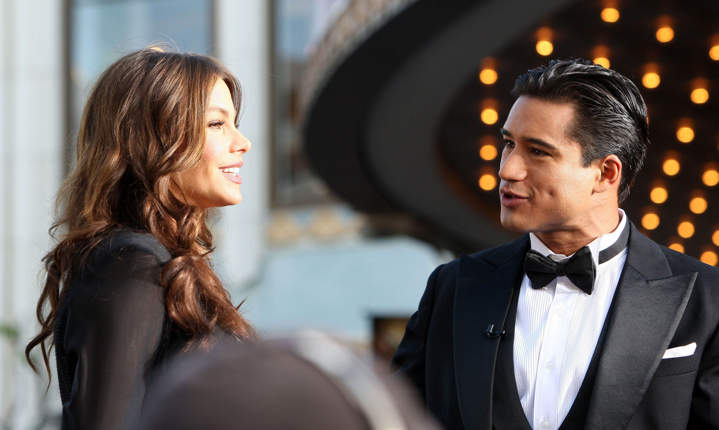 Sofia Vergara at The Grove with Mario Lopez on April 28, 2011 