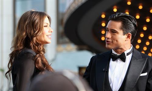 Sofia Vergara at The Grove with Mario Lopez on April 28, 2011 