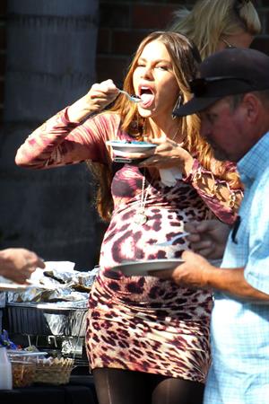 Sofia Vergara on the set of '''Modern Family' in LA October 3, 2012 