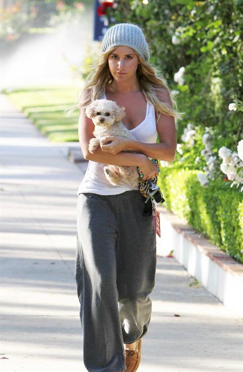 Ashley Tisdale leaving home in Studio City on May 23, 2012 