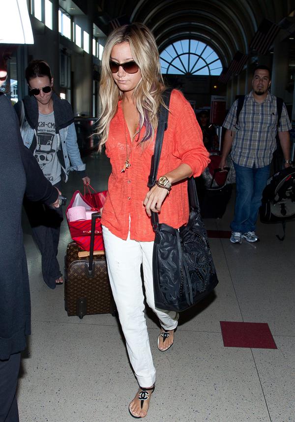 Ashley Tisdale arriving at LAX July 20, 2012 