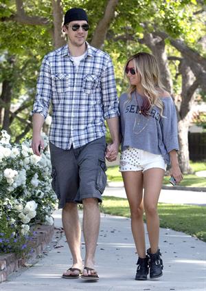 Ashley Tisdale walking around Toluca Lake May 5, 2012