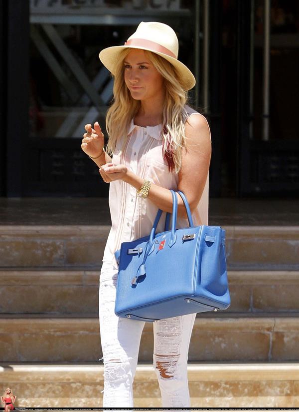 Ashley Tisdale shopping at Barneys NY in Beverly Hills on May 14, 2012