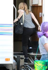 Kristen Bell - On the set of Veronica Mars in Los Angeles on June 27, 2013