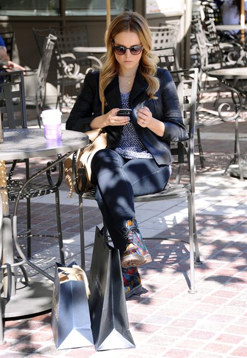 Kristen Bell out shopping at The Americana at Brand in Glendale 10/30/12