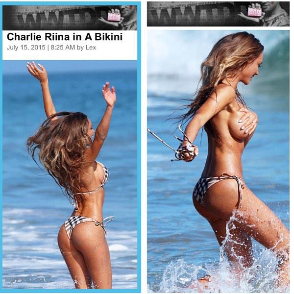 Charlie Riina in a bikini - ass