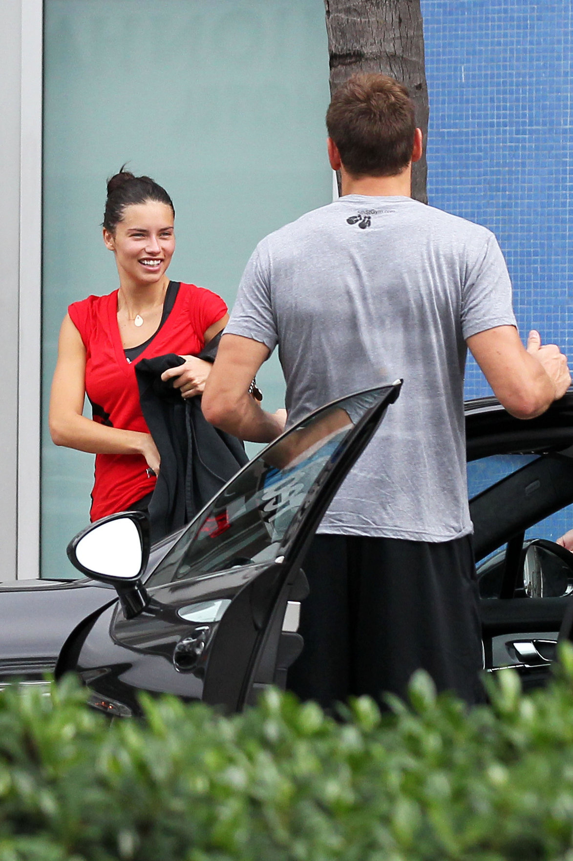 Adriana Lima hits the gym in Miami Beach on October 25, 2011