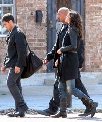 Adrianne Palicki on set of G.I. Joe 2 on August 29, 2011 