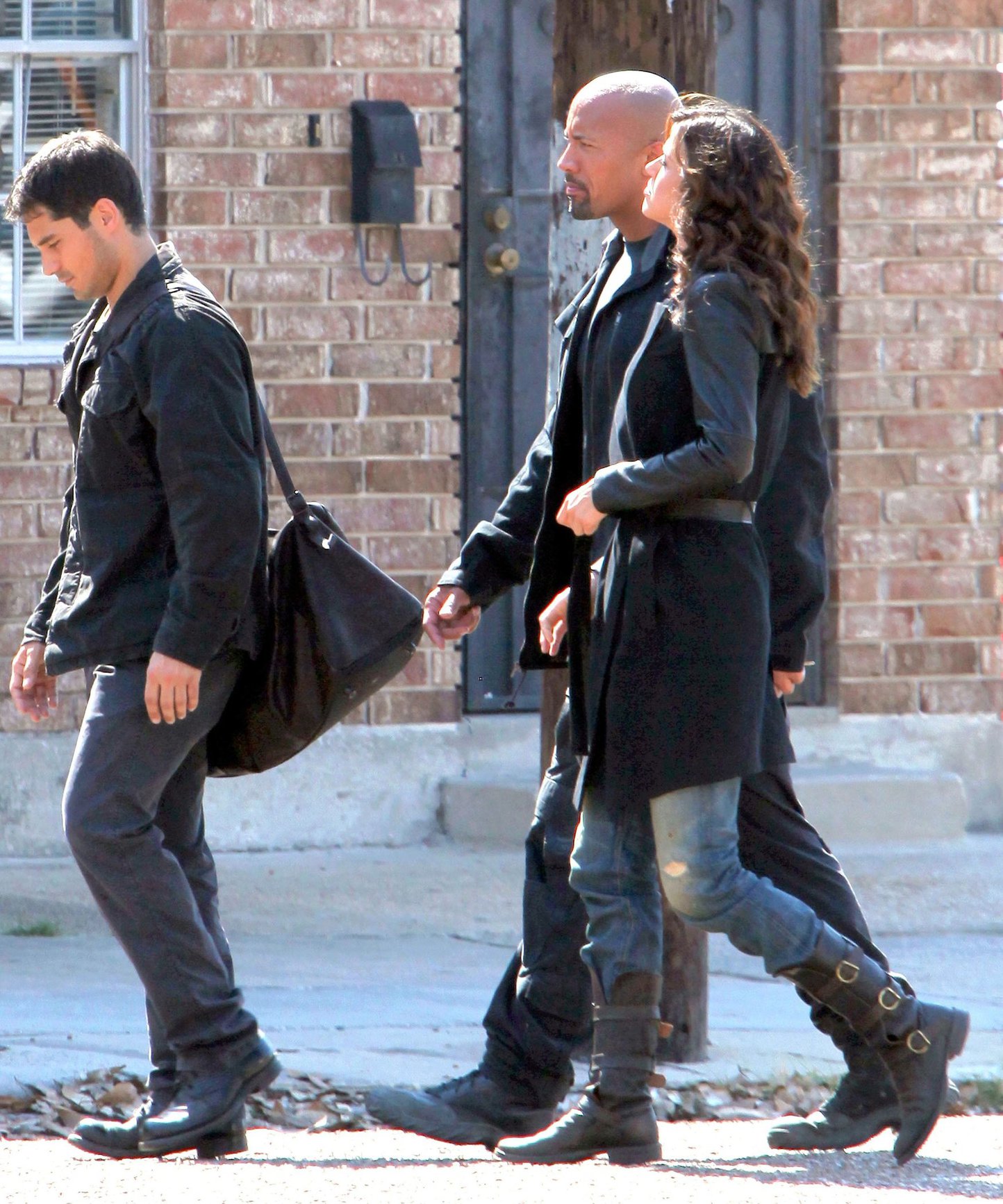 Adrianne Palicki on set of G.I. Joe 2 on August 29, 2011 