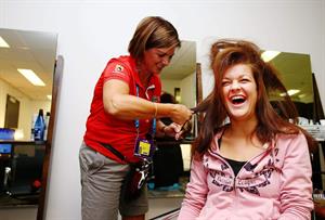 Agnieszka Radwanska at the player beauty bar at the Australian Open in Melbourne January 21-2013 