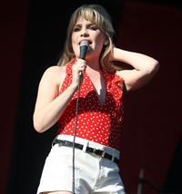 Aimee Anne duffy performing on stage during the 2009 V Festival on April 5, 2010 