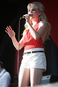 Aimee Anne duffy performing on stage during the 2009 V Festival on April 5, 2010 