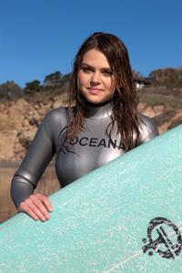 Aimee Teegarden shooting for Oceana 