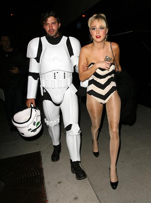 Alessandra Torresani Halloween party candids in West Hollywood, October 31, 2013 