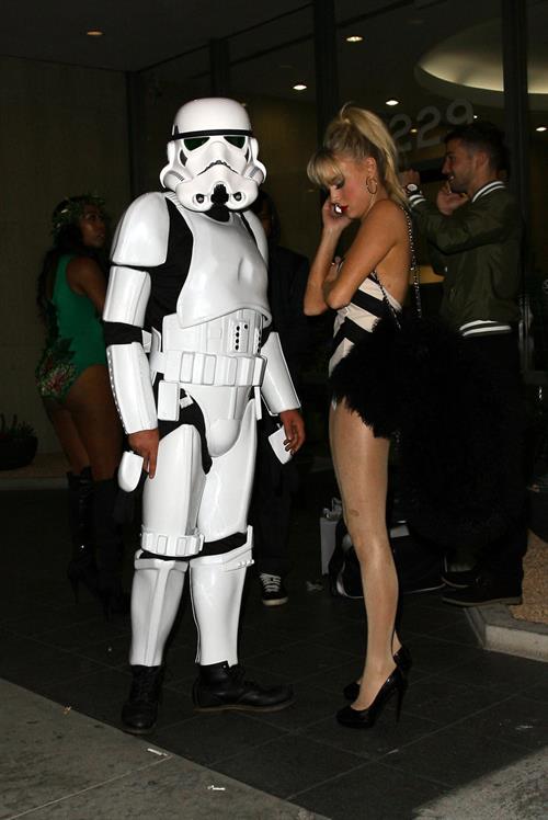 Alessandra Torresani Halloween party candids in West Hollywood, October 31, 2013 