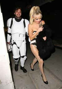 Alessandra Torresani Halloween party candids in West Hollywood, October 31, 2013 