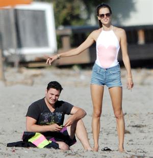 Alessandra Ambrosio at Malibu Beach on May 29, 2011