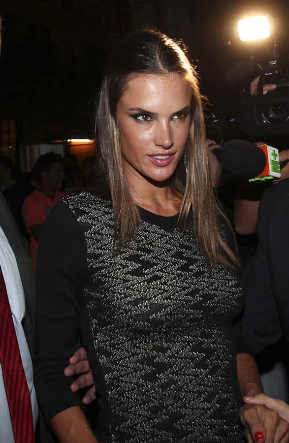Alessandra Ambriosio attends an after party for Sao Paulo fashion week Brazil on January 23, 2012 