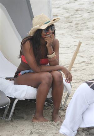 Alexandra Burke bikinis Miami on March 6, 2011 