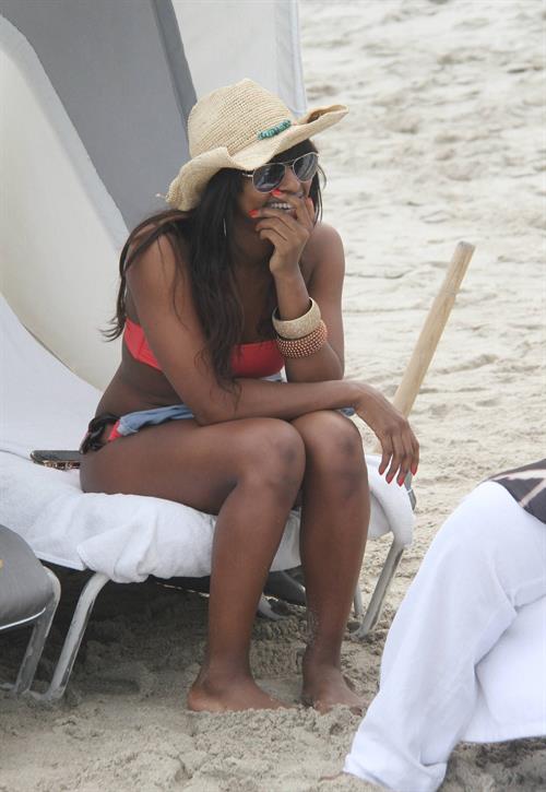 Alexandra Burke bikinis Miami on March 6, 2011 