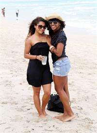 Alexandra Burke bikinis Miami on March 6, 2011 