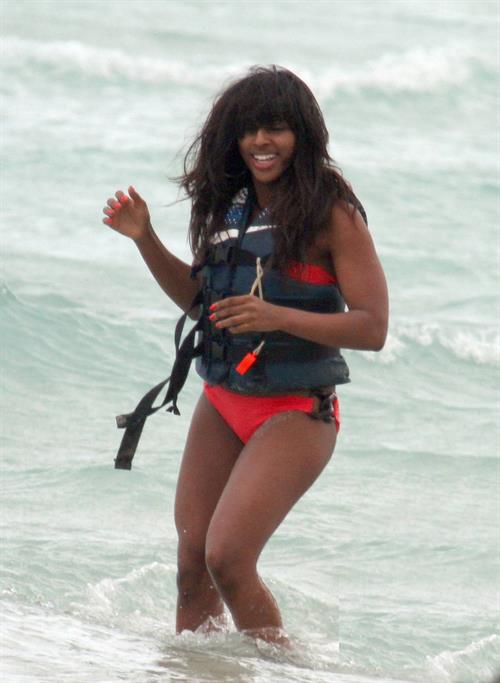 Alexandra Burke bikinis Miami on March 6, 2011 