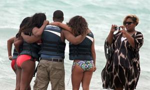 Alexandra Burke bikinis Miami on March 6, 2011 