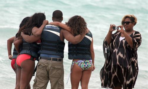 Alexandra Burke bikinis Miami on March 6, 2011 