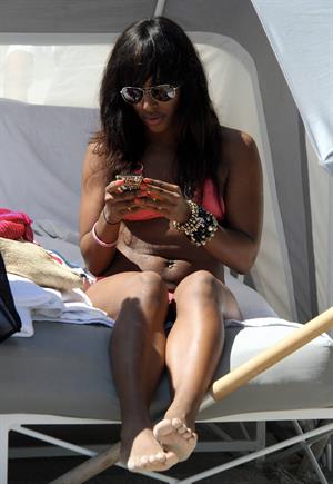 Alexandra Burke bikini candids Miami March 7, 2011 