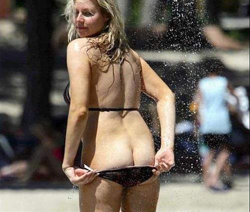 Abi Titmuss in a bikini - ass