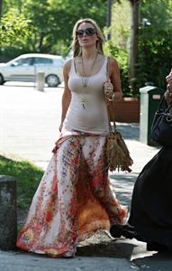 Alex Curran walking in Liverpool on July 14, 2011
