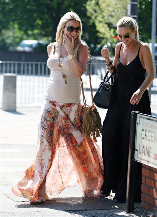Alex Curran walking in Liverpool on July 14, 2011