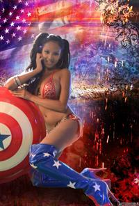 Debbie Sath in a bikini