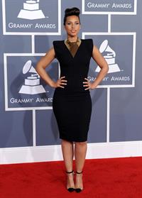 Alicia Keys attends the 54th annual Grammy Awards on February 12, 2012