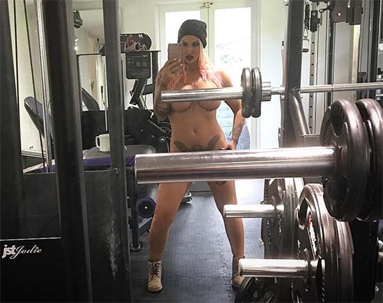 Jodie Marsh taking a selfie