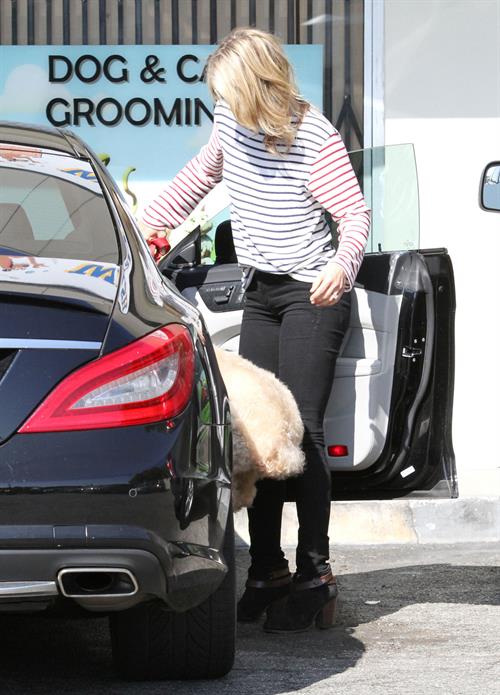 Ali Larter at the dog groomers in Los Angeles 10/22/13  