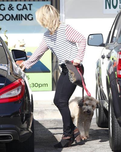 Ali Larter at the dog groomers in Los Angeles 10/22/13  